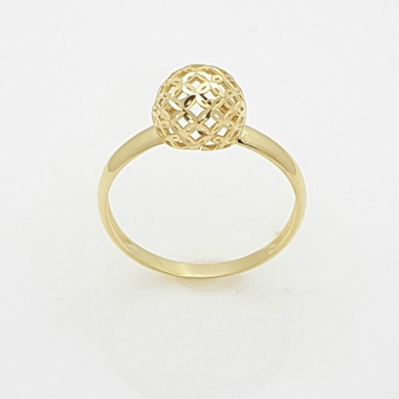 Anillo con Esfera Tejida