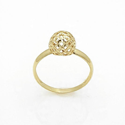 Anillo con Esfera Tejida
