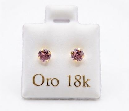 Pink Zircon Earring