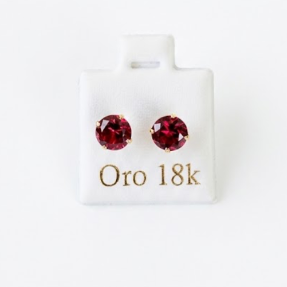 Red Zircon Earrings