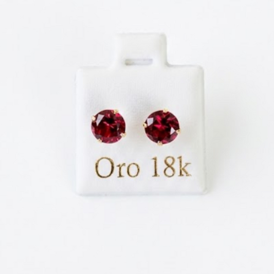 Red Zircon Earrings