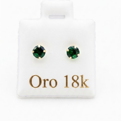 Green Zircon Earrings